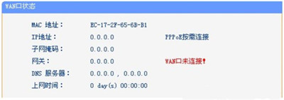 路由器顯示W(wǎng)AN口未連接的解決方法