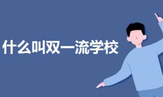 什么叫双一流学校 关于双一流学校的科普