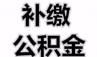 如何补交公积金 补交 办理的方法