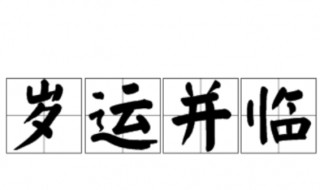 歲運(yùn)并臨的意思 歲運(yùn)并臨解釋