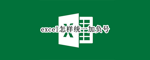 excel怎样统一加负号（excel 加负号）