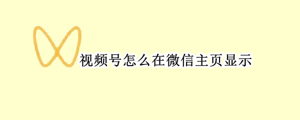 视频号怎么在微信主页显示 视频号怎么展示在微信主页