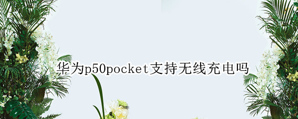 华为p50pocket支持无线充电吗（华为p50pro支持无线充电吗?）