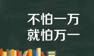 不怕一万就怕万一什么意思 不怕一万就怕万一的解释