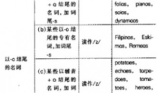 輔音字母加o結(jié)尾的名詞變復(fù)數(shù) 以輔音o結(jié)尾的名詞復(fù)數(shù)