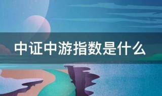 中证中游指数是什么（中证中游指数是什么股票）