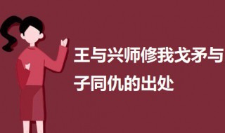 王與興師修我戈矛與子同仇的出處（王于興師修我戈矛與子偕作）