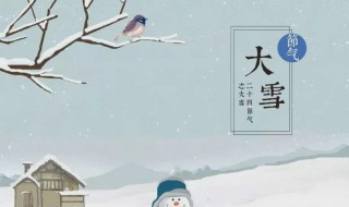 大雪节气气候特征（大雪节气气候特征是）