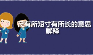 尺有所短寸有所長(zhǎng)的意思解釋?zhuān)ǔ哂兴檀缬兴L(zhǎng)的意思解釋10字）