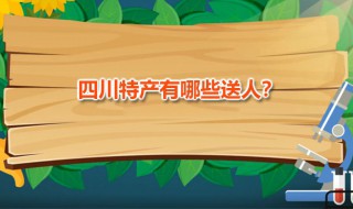 四川特產有哪些送人（四川有什么土特產帶走送人的）