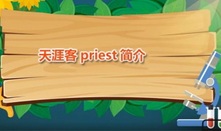 天涯客priest簡(jiǎn)介（天涯客priest全文閱讀誰(shuí)攻）