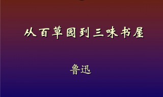 从百草园到三味书屋内容概括（从百草园到三味书屋内容概括思维导图）