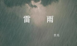 雷雨的梗概（雷雨的梗概100字）