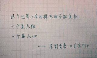 东野圭吾的书摘抄（东野圭吾摘抄名著经典句子）