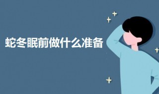 蛇冬眠前做什么准备 蛇冬眠前吃什么