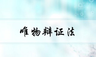 唯物辩证法的根本方法（唯物辩证法的根本方法论）