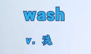 wash的第三人称单数 wash的第三人称单数为什么加es