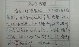 我的愿望或理想作文 我的愿望或理想作文500字