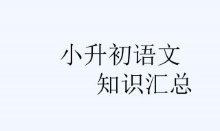 小升初語(yǔ)文復(fù)習(xí)資料（小升初語(yǔ)文必考知識(shí)點(diǎn)歸納2023）