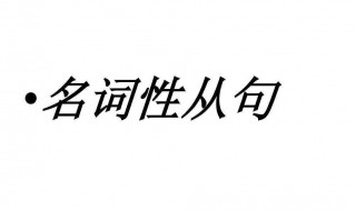 名词性从句是什么 名词性从句是什么语序