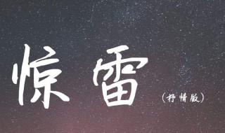 驚雷抒情版歌詞（驚雷抒情版歌詞什么意思）