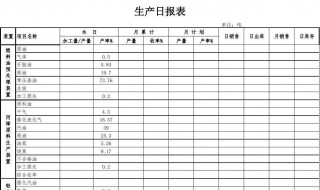 日报表格式（日报表格式图）