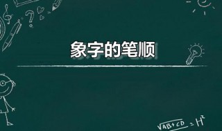 象字的笔顺 象字的笔顺演示