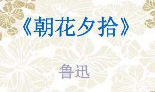 朝花夕拾故事梗概 朝花夕拾故事梗概50字