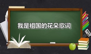 我是祖國(guó)的花朵歌詞（我是祖國(guó)的花朵歌詞打印）