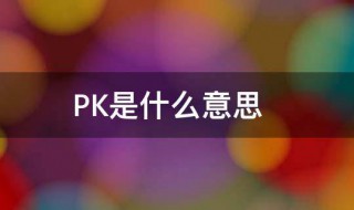 什么是pk（什么是pk主播）