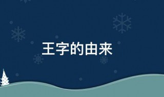 王字的來歷（王字的來歷50字）