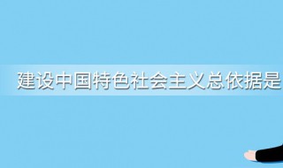 建設(shè)中國特色社會主義總依據(jù)