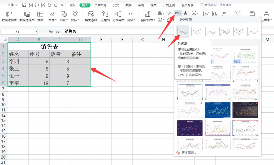 excel折线图怎么做