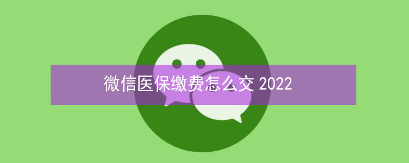 微信醫(yī)保繳費怎么交2022