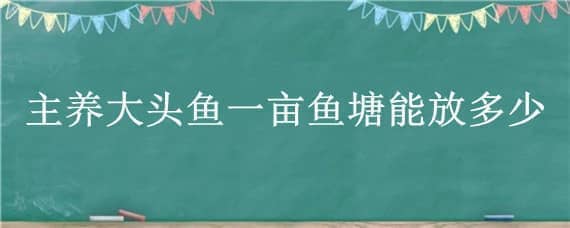 主养大头鱼一亩鱼塘能放多少 专养大头鱼一亩放多少鱼苗