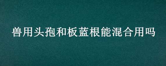 兽用头孢和板蓝根能混合用吗 兽用板蓝根能和头孢合用吗?