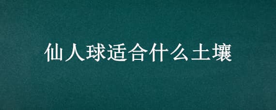 仙人球適合什么土壤（仙人球適合什么土壤?）