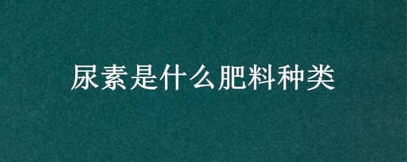 尿素是什么肥料種類 尿素是什么肥料種類化學(xué)