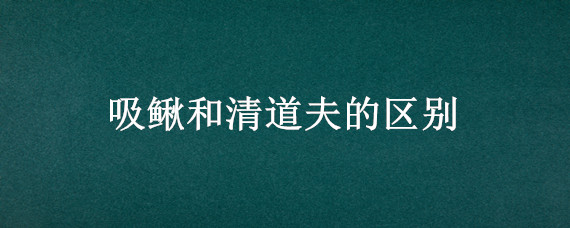 吸鰍和清道夫的區(qū)別（吸鰍魚(yú)與清道夫的區(qū)別）