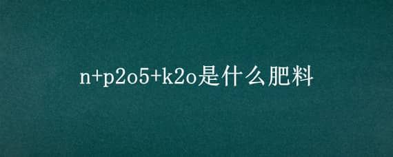 n+p2o5+k2o是什么肥料 n+p2o5是什么肥料