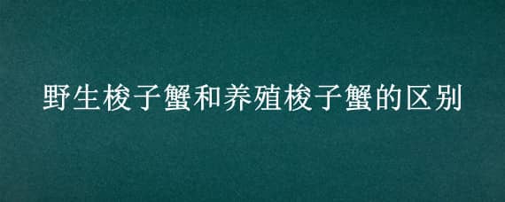 野生梭子蟹和養(yǎng)殖梭子蟹的區(qū)別 野生梭子蟹和養(yǎng)殖梭子蟹的區(qū)別圖片