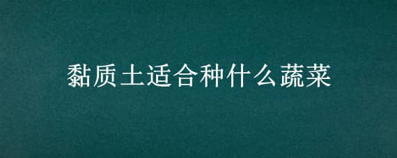 黏質(zhì)土適合種什么蔬菜 黏土能種菜嗎