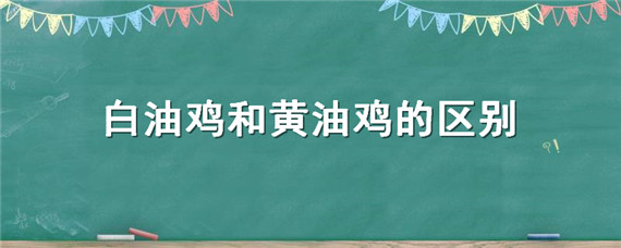 白油鸡和黄油鸡的区别 油鸡和三黄鸡的区别