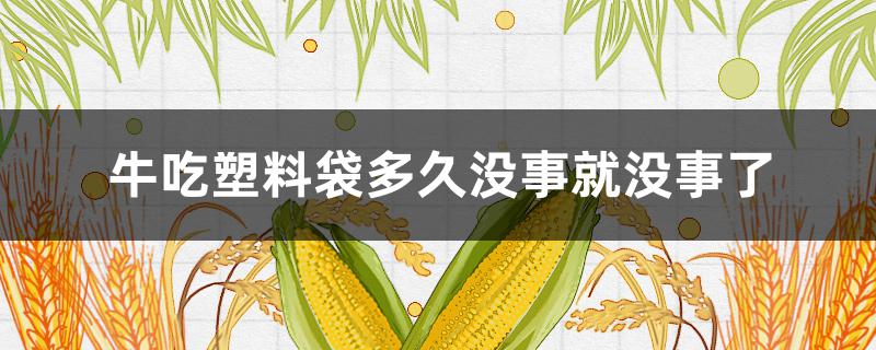 牛吃塑料袋多久没事就没事了（牛吃塑料袋怎么回事）