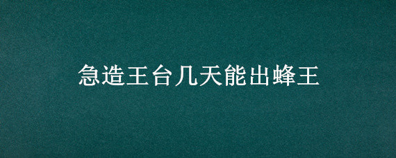 急造王臺幾天能出蜂王 急造王臺幾天能出蜂王視頻