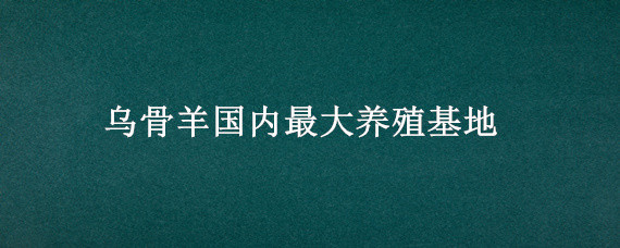 乌骨羊国内最大养殖基地（纯种乌骨羊养殖基地哪里有）