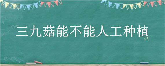 三九菇能不能人工種植 三九菇為什么不能人工培育