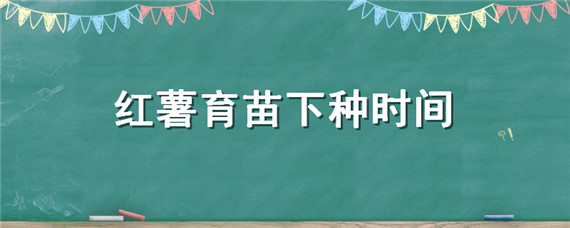 紅薯育苗下種時間 紅薯什么時候下種育苗