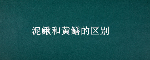 泥鰍和黃鱔的區(qū)別（泥鰍和黃鱔的營(yíng)養(yǎng)價(jià)值誰的更高）