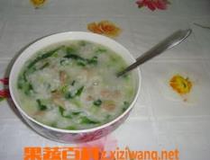 香菇小白菜瘦肉粥 香菇青菜瘦肉粥